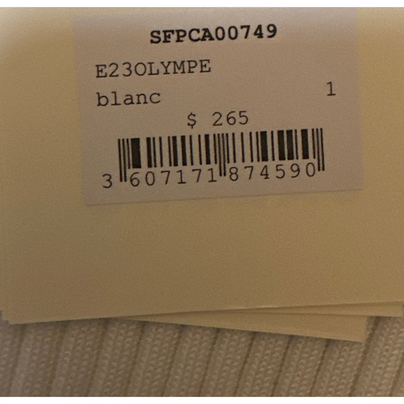 Sandro Olympe Collared Cardigan Sweater in Blanc Size 1 US Small New with tags - Picture 4 of 4